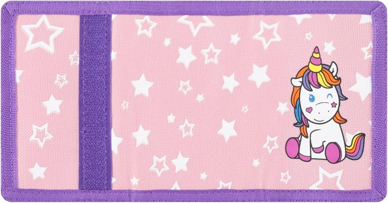 Nitort Wallet,Birthday Gifts,RFID Trifold Canvas Outdoor Sports Wallets for Kid,Lovely and Novelty Wallet with Zipper for Kids- Front Pocket Wallet with Magic Sticker(Unicorn 01) - Image 4